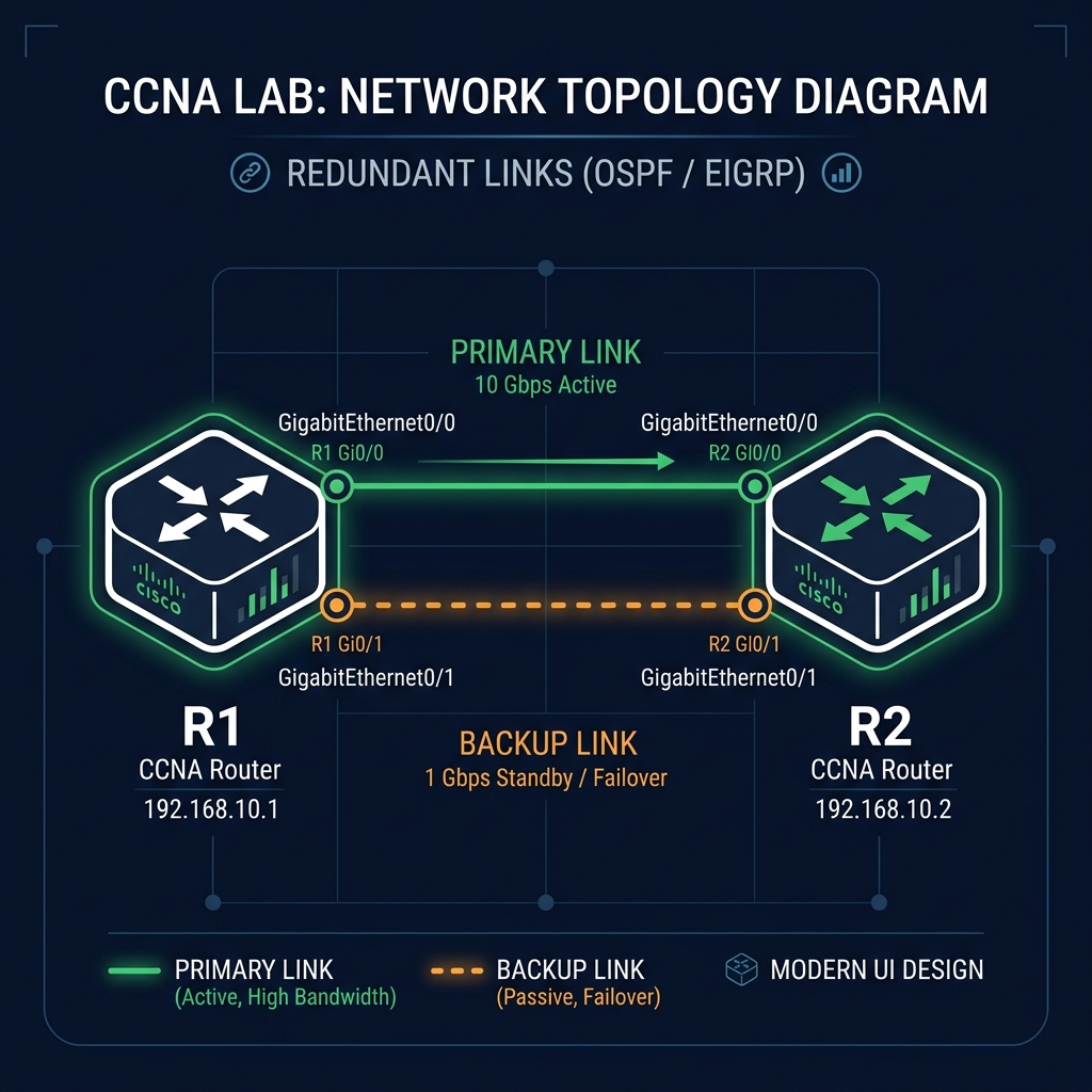 Floating Static Routes Lab Topology